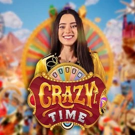 Crazy Time logo by Evolution at Clover CasinoCrazy Time