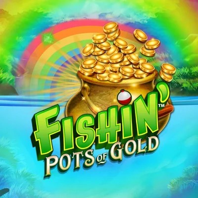 Official Slots logo: Fishin Pots Of Gold by Gameburger Studios at Clover Casino