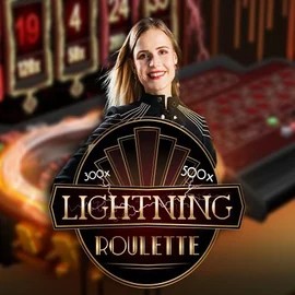 Lightning Roulette slot logo by Evolution at Clover Casino