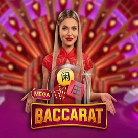 Mega Baccarat logo by Pragmatic Play Clover Casino